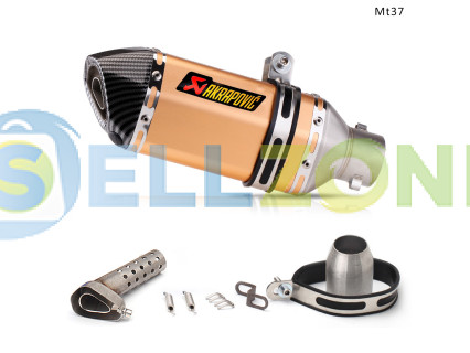 Σπορ τελικό AKRAPOVIC για μοτοσικλέτα 300mm, πορτοκαλί carbon - Mt37